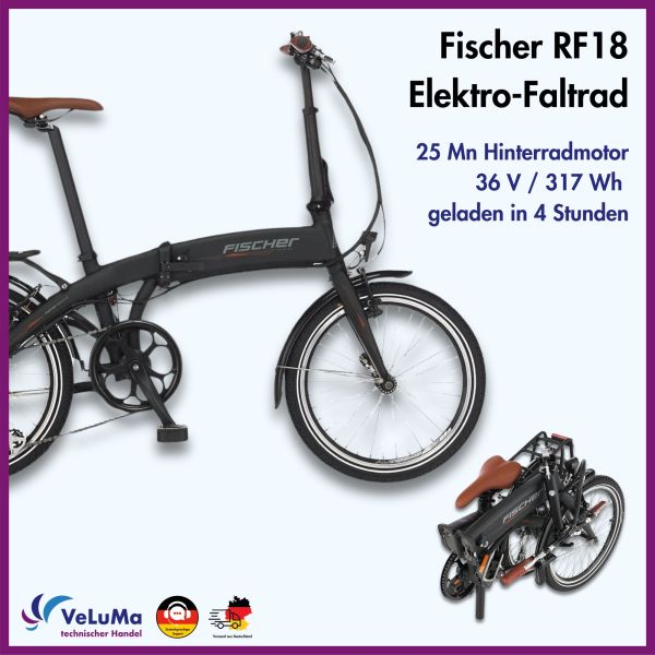 Fischer FR 18 Elektro Kompakt-/Faltrad E-Bike Pedelec 20-Zoll